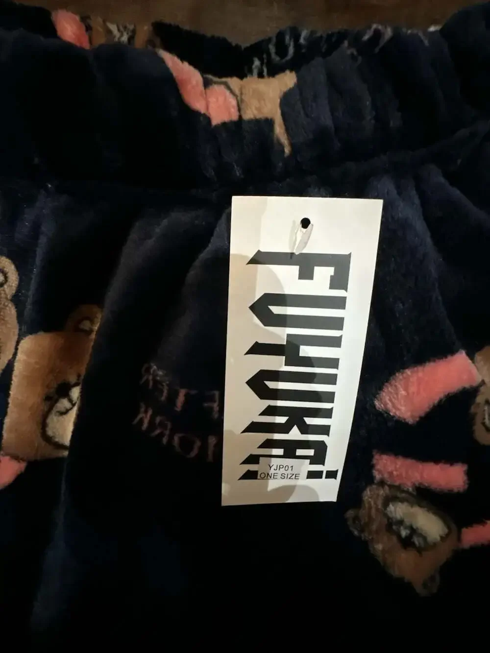 FUYUKE! After Work Teddy Bear Plush Pajama Pants One Size